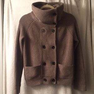 Gap funnel neck buttons down sweater